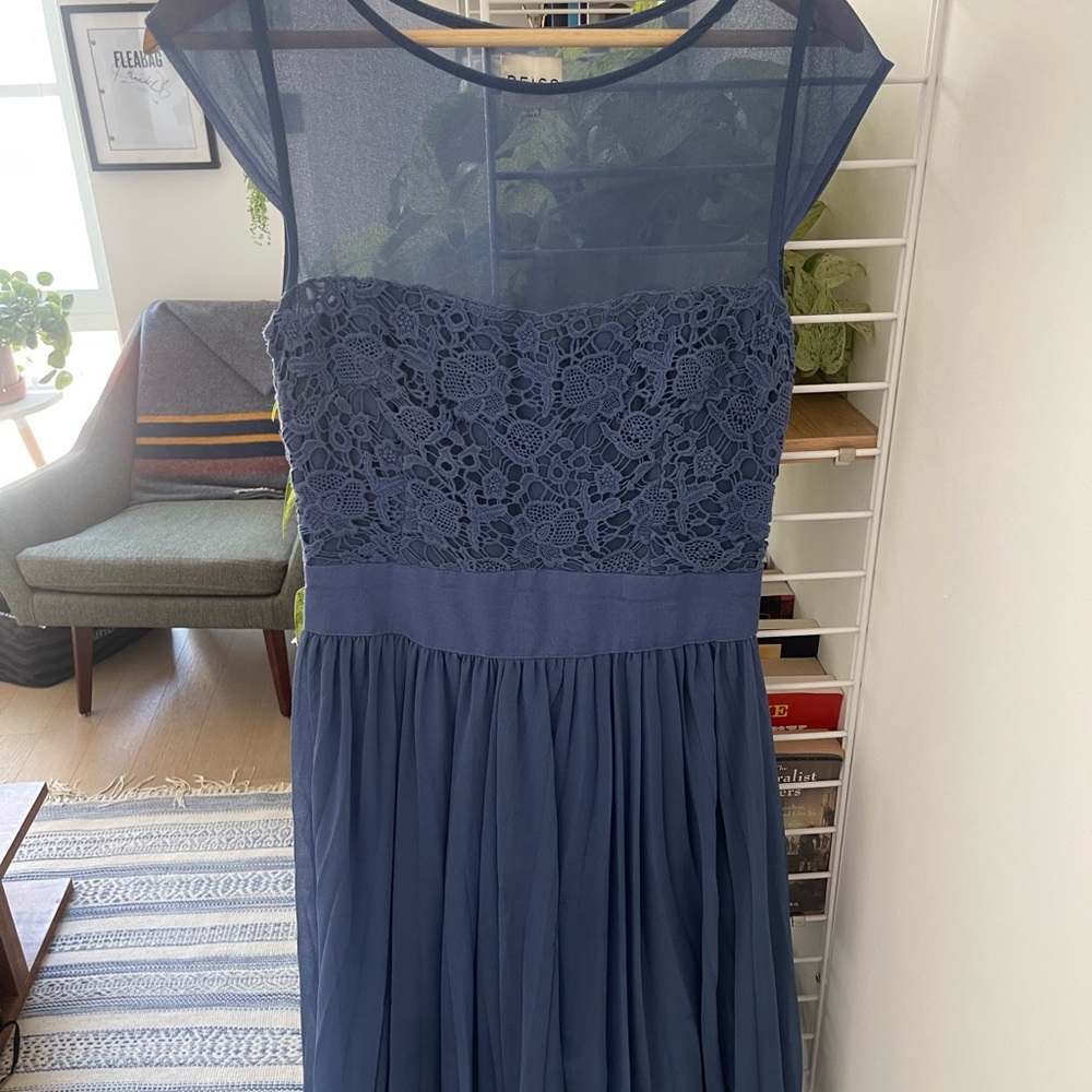 Reiss toned blue vintage styled dress